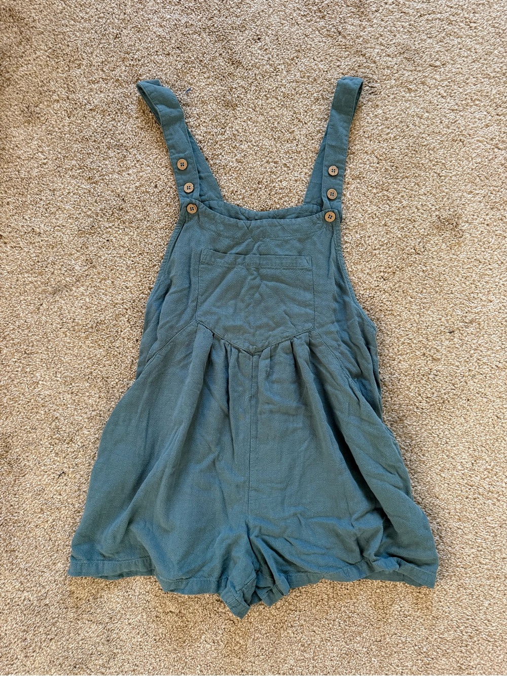 Anrabess Size Medium Women’s blue button shoulder romper
